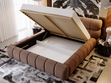 Polsterbett mit Bettkasten und Lattenrost 120x200 Mellow Braun