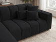 Ecksofa L-Form Links Nork Schwarz