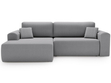 Ecksofa mit Schlaffunktion und Bettkasten Belvio links Hellgrau