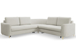 Ecksofa L-Form Links mit Schlaffunktion und Bettkasten Limon Hellgrau