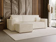 Modernes Ecksofa mit Schlaffunktion und Stauraum Prato L Beige
