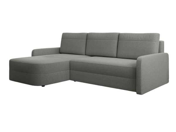 Ecksofa L-Form mit Schlaffunktion und Bettkasten Arvento Grau