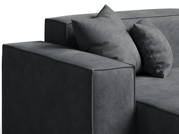 Ecksofa L-Form Links Arizona Dunkelgrau