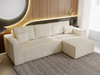 Ecksofa L-Form mit Schlaffunktion und Bettkasten Prato XL Beige 