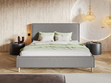 Polsterbett mit Lattenrost 140x200 Grenada Grau