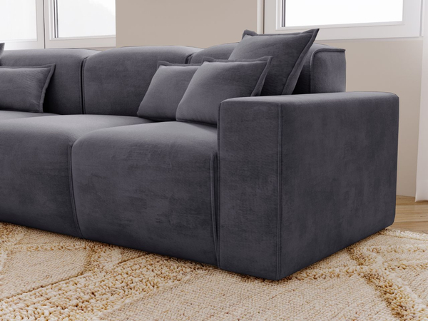 Ecksofa L-Form Links Moderne Ecksofa Leni Dunkelgrau