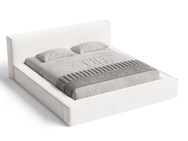 Polsterbett mit Bettkasten und Lattenrost 140x200 Mali Creme