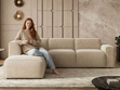 Ecksofa L-Form Links Eluno Beige