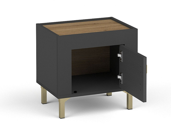 Nachtschrank mit schrank Messina Schwarz