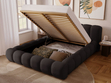 Polsterbett mit Bettkasten und Lattenrost 140x200 Doria Schwarz