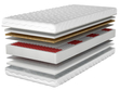 Taschenfederkernmatratze Multipocket mit Kokosfasermatte Lunaro 140x200