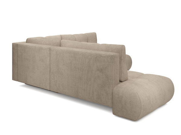Ecksofa mit Schlaffunktion und Bettkasten Links Kair Hellbraun