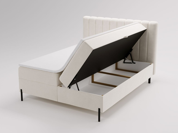 Boxspringbett mit Bettkasten 180x200 Primavera Creme