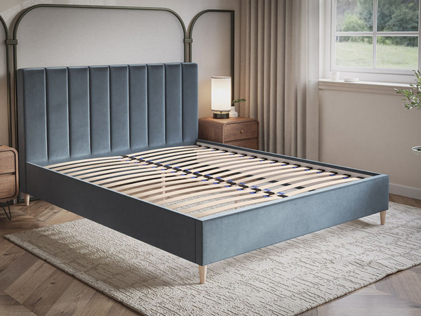 Polsterbett mit Lattenrost 160x200 Snazi Dunkelblau
