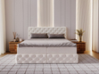 Boxspringbett mit Bettkasten 120x200 Canolo Creme
