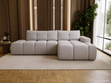 Ecksofa L-Form Rechts mit Schlaffunktion und Bettkasten Montero Grau