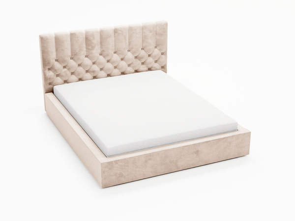 Polsterbett mit Bettkasten und Lattenrost 140x200 Roma Beige