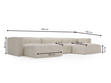 Wohnlandschaft Universell Moderne Cord Ecksofa Landi Schwarz