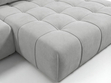Ecksofa L-Form mit Schlaffunktion und Bettkasten Tulio Rechts Grau