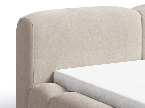 Polsterbett mit Bettkasten und Lattenrost 120x200 Aubi Beige
