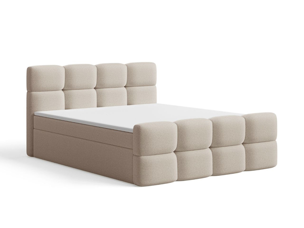 Boxspringbett mit Bettkasten 160x200 Rivon Beige