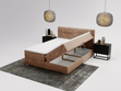 Boxspringbett mit Bettkasten 120x200 Forte Beige