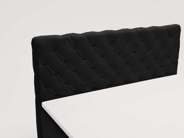 Boxspringbett mit Bettkasten 180x200 Lunaris Schwarz