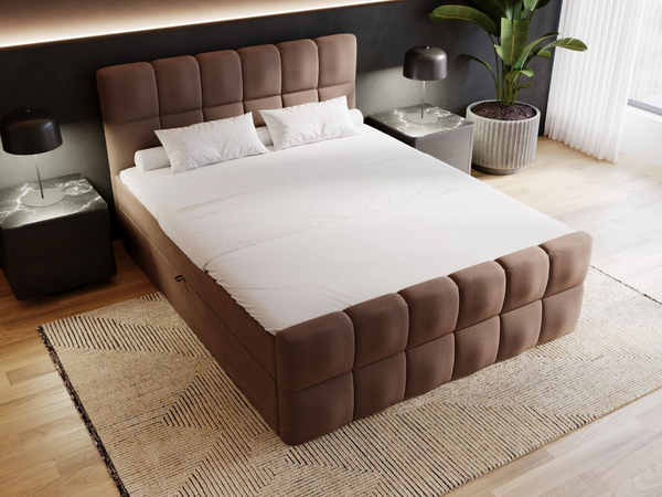 Boxspringbett mit Bettkasten 160x200 Alicante Braun