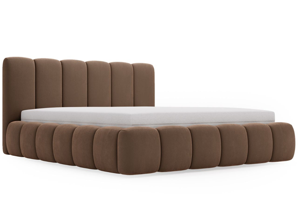 Polsterbett Ohne Bettkasten mit Lattenrost 160x200 Cloud Braun