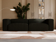 Sofa Moderne Cord Sofa für Wohnzimmer Landi Schwarz