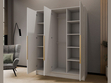 Kleiderschrank 150 cm Perugia Weiß mit goldenen Griffen