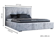 Polsterbett mit Bettkasten und Lattenrost 200x200 Valencia Beige