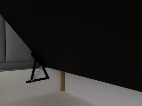 Boxspringbett mit Bettkasten 140x200 Cloud Grau