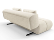 Schlafsofa mit verstellbarer Rückenlehne, Schlaffunktion und Bettkasten Figo Creme