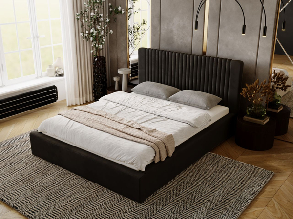 Polsterbett mit Bettkasten und Lattenrost 120x200 Malmo Braun