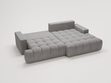 Ecksofa L-Form mit Schlaffunktion und Bettkasten Havi Rechts Grau