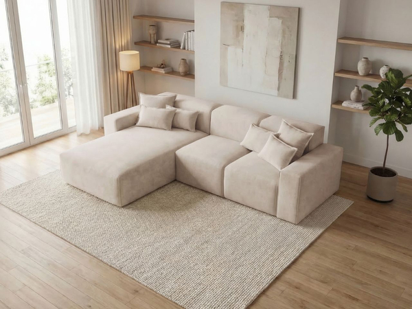 Ecksofa L-Form Links Moderne Ecksofa Leni Beige