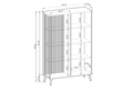 Vitrinenschrank mit LED Vinni Dunkler Walnuss Cashmere