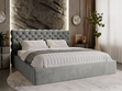Polsterbett mit Bettkasten und Lattenrost 140x200 Apollo Grau