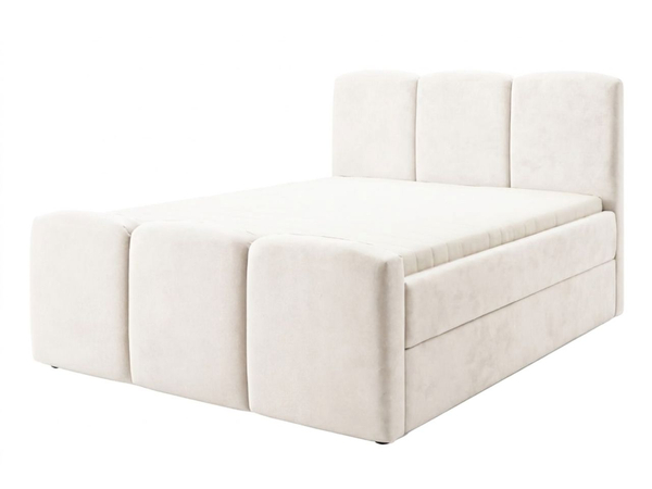 Boxspringbett mit Bettkasten 160x200 Campi Creme