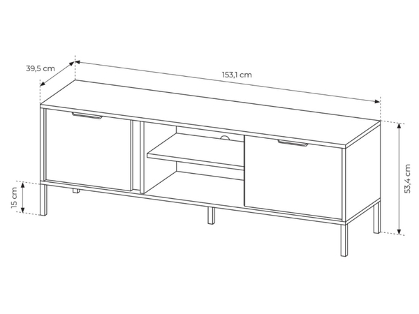 Wohnzimmermöbel-Set Drino Anthrazit