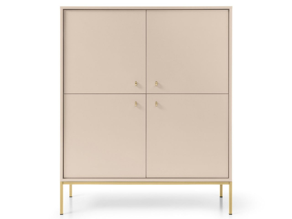 Türkommode mit Golden Metallbeinen Amor Beige