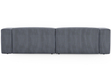 Ecksofa L-Form Rechts Moderne Cord Ecksofa Landi Grau