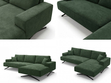 Ecksofa L-Form auf Metallbeinen Leto Rechts Grün