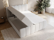 Boxspringbett mit Bettkasten 200x200 Bouclé-Stoff Cloud Grau