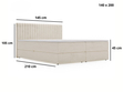 Boxspringbett mit Bettkasten 140x200 Marbella Anthrazit