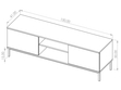 TV-Lowboard mit Türen 150 cm Soroko Hickory