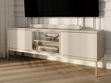 TV-Lowboard mit Türen und Led Deo Kaschmir