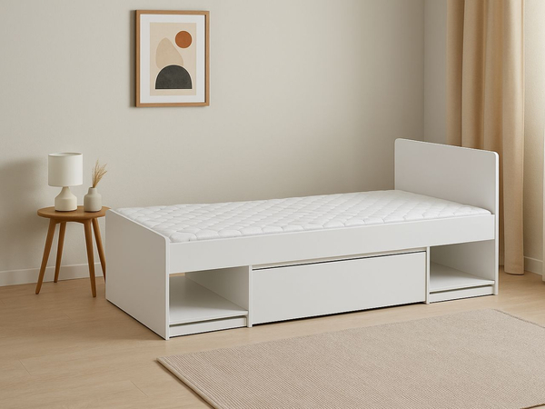Einzelbett Arcadia Weiß