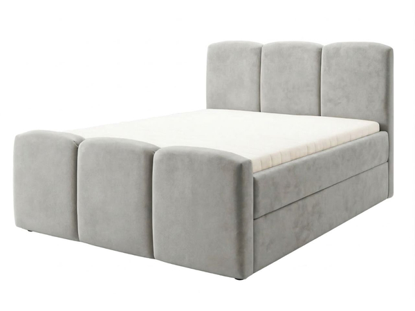 Boxspringbett mit Bettkasten 180x200 Campi Grau